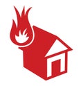 Home fire icon Royalty Free Stock Photo