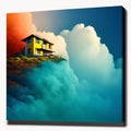 Home floating on clouds, Generative AI Royalty Free Stock Photo