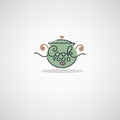 Home Food Logo, image of cooking pot