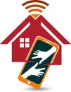 Home free wireless connected logo