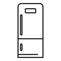 Home fridge icon, outline style