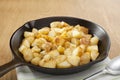 Home Fries or Saute Potatoes in a Skillet Royalty Free Stock Photo