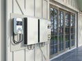 Home garage with ev charger and energy storage system