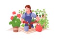 Home gardening, growing and caring