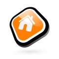 Home glossy Icon Royalty Free Stock Photo