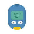 Home glucometer icon, flat style