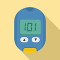 Home glucometer icon, flat style