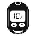 Home glucometer icon, simple style