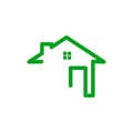 Home green Modern logo design