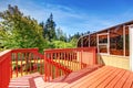 Home greenhouse with walkout deck