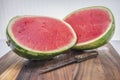 Home grown ripe seedless watermellon Royalty Free Stock Photo