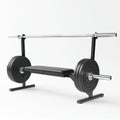 Weight Bench with Barbell and Weights. Gym Equipment Royalty Free Stock Photo