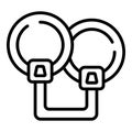 Home handcuff icon outline vector. Hand jail Royalty Free Stock Photo