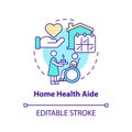Home health aide concept icon