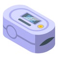 Home heart monitor icon isometric vector. Palpitation ecg