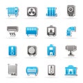 Home Heating appliances icons