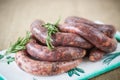 Home hepatic raw sausage with rosemary