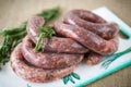 Home hepatic raw sausage with rosemary