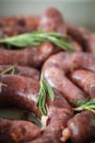 Home hepatic raw sausage with rosemary