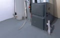 A home high energy efficient furnace in a basement