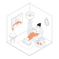 Home hobby - modern line design style isometric illustration