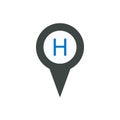 Home hotel location marker pin place pointer icon