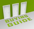 Home Or House Buying Guide Door Means Real Estate Guidebook - 3d Illustration