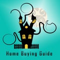 Home Or House Buying Guide Icon Means Real Estate Guidebook - 3d Illustration