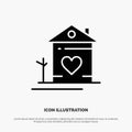 Home, House, Family, Couple, Hut solid Glyph Icon vector Royalty Free Stock Photo
