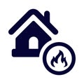 home, house, fire, home fire icon