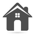 Home house logo simple flat icon vector illustrations Royalty Free Stock Photo