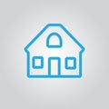 Home or house outline icon. Real estate symbol. Vector illustration. Royalty Free Stock Photo
