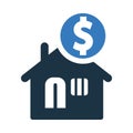 home, house, sale, dollar, key, home sale icon Royalty Free Stock Photo