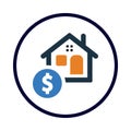 home, house, sale, dollar, key, home sale icon Royalty Free Stock Photo