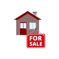 Home House for Sale icon or sign, simple illustration Royalty Free Stock Photo