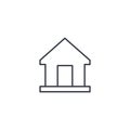 Home, house thin line icon. Linear vector symbol Royalty Free Stock Photo