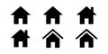 Home house vector icon for apps and websites isolated set on white background. flat, outline, line design. mortgage loan symbol. Royalty Free Stock Photo