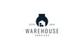 Home or house or warehouse services tools logo vector icon illustration