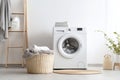 Home household dirty basket bathroom cleaning machine room modern laundry housekeeping housework domestic