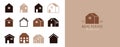 Home, houses and buildings icons, symbols and logos