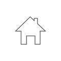 Home icon vector, flat design best vector Royalty Free Stock Photo
