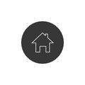 Home icon vector, flat design best vector Royalty Free Stock Photo