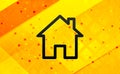 Home icon abstract digital banner yellow background