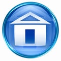 Home icon blue Royalty Free Stock Photo
