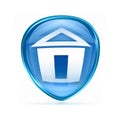 home icon blue. Royalty Free Stock Photo