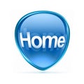 home icon blue. Royalty Free Stock Photo