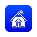 Home icon blue vector Royalty Free Stock Photo