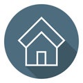 Home Icon. Estate House. Outline Flat Style. Vector illustration for Your Design, Web Royalty Free Stock Photo