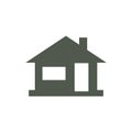 Home icon, house silhouette