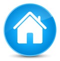 Home icon elegant cyan blue round button Royalty Free Stock Photo